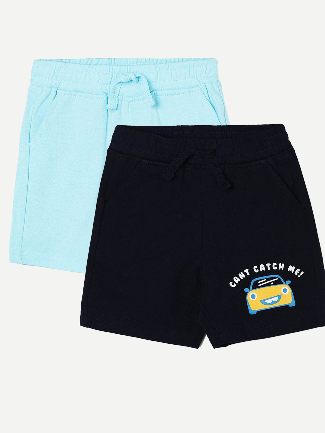 

Juniors by Lifestyle Boys Pack Of 2 Printed Pure Cotton Shorts, Navy blue
