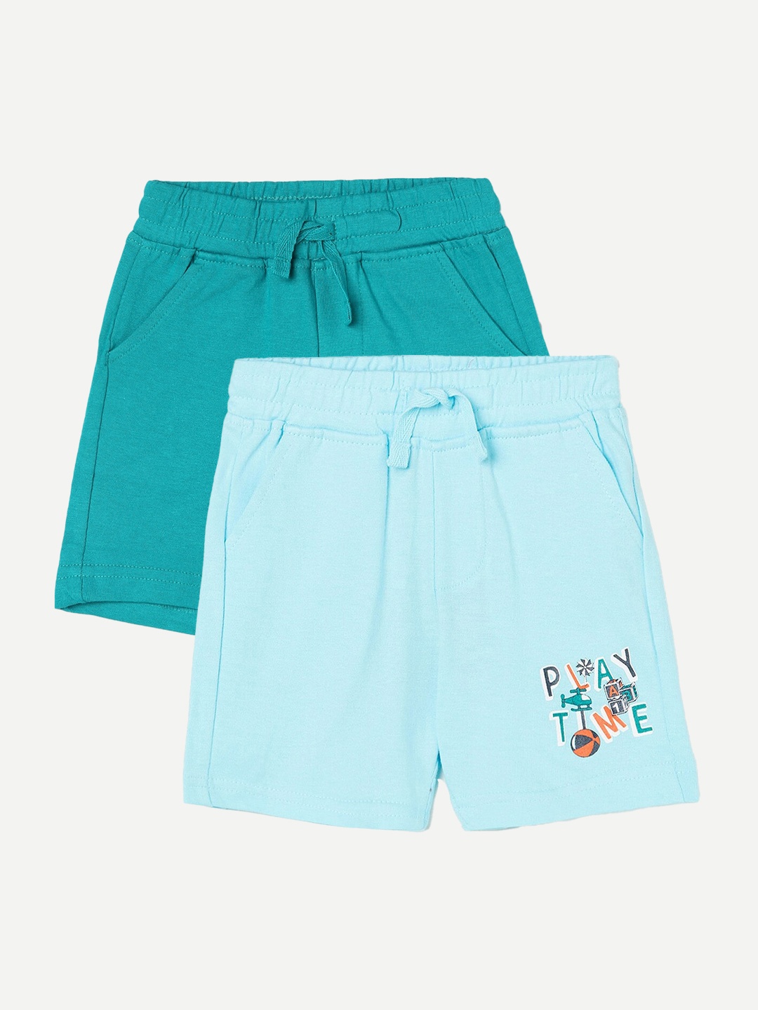 

Juniors by Lifestyle Boys Pack Of 2 Printed Pure Cotton Shorts, Blue