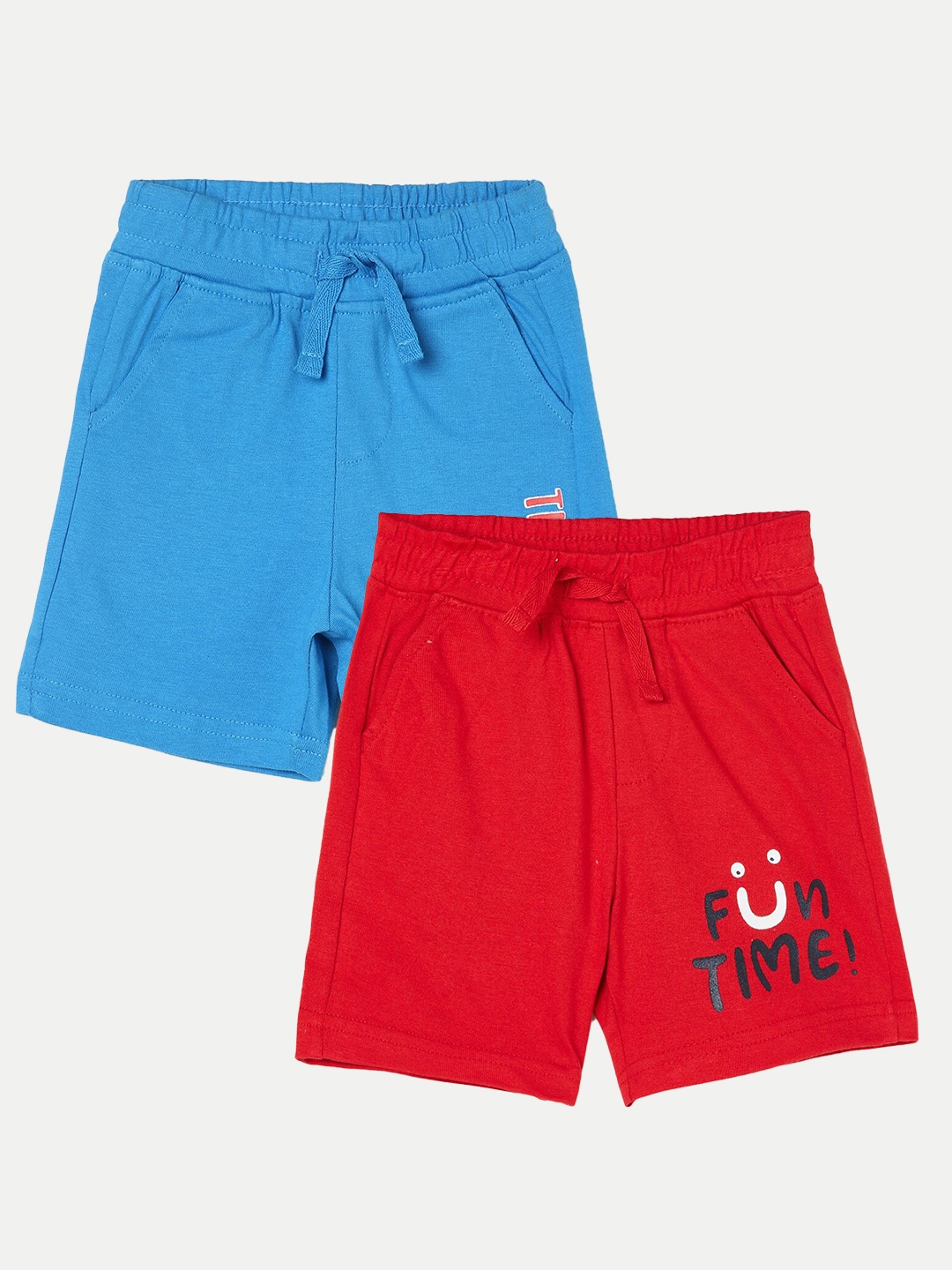 

Juniors by Lifestyle Boys Pack Of 2 Printed Pure Cotton Shorts, Red