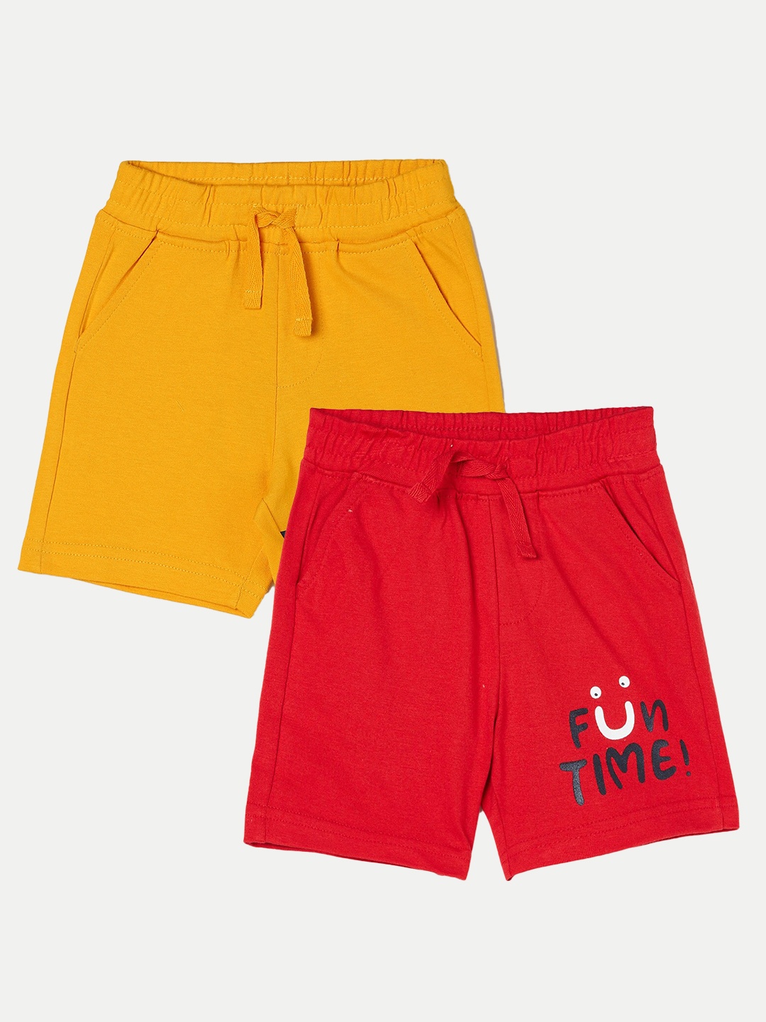 

Juniors by Lifestyle Boys Pack Of 2 Printed Pure Cotton Shorts, Red