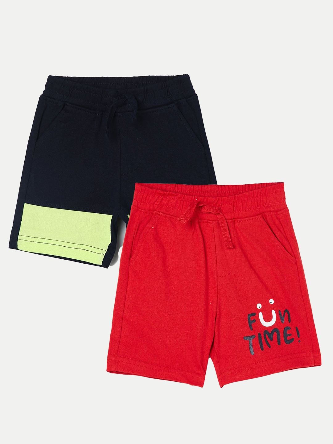 

Juniors by Lifestyle Boys Pack Of 2 Printed Pure Cotton Shorts, Red