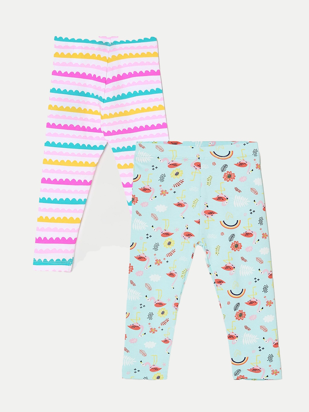 

Juniors by Lifestyle Girls Pack Of 2 Printed Leggings, Blue