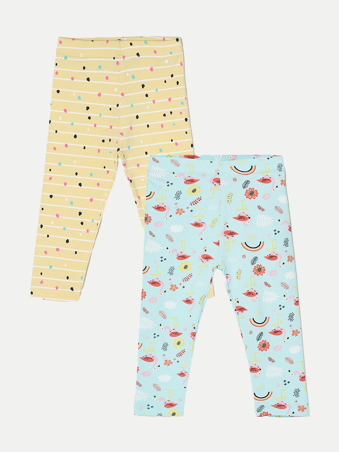 

Juniors by Lifestyle Girls Pack Of 2 Printed Leggings, Blue