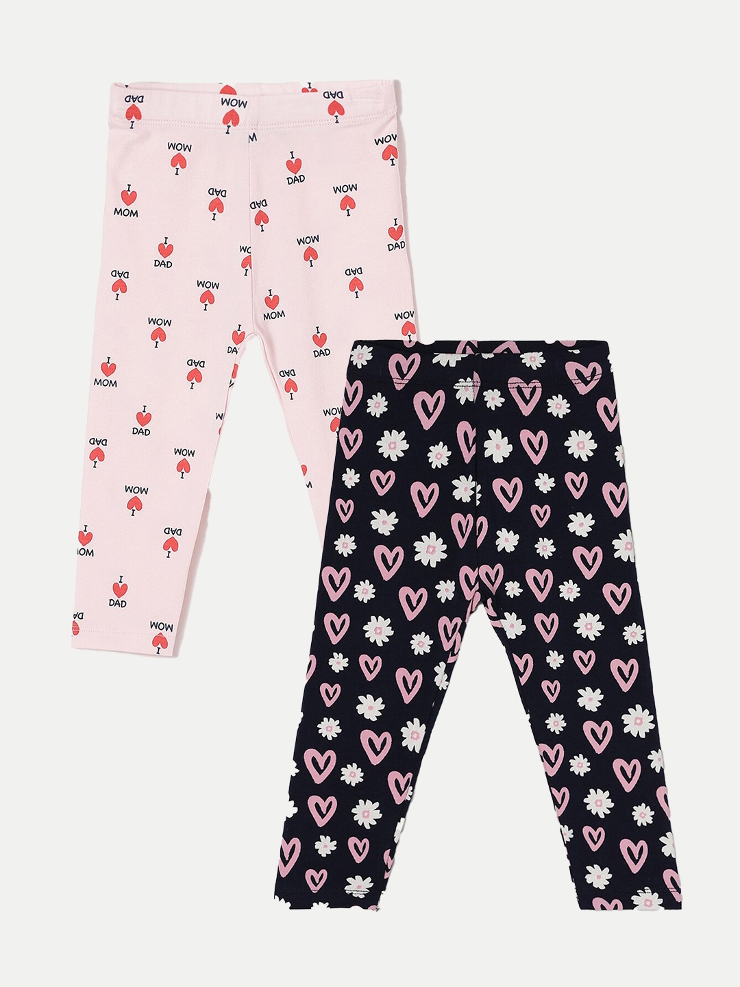 

Juniors by Lifestyle Girls Pack Of 2 Printed Ankle Length, Navy blue