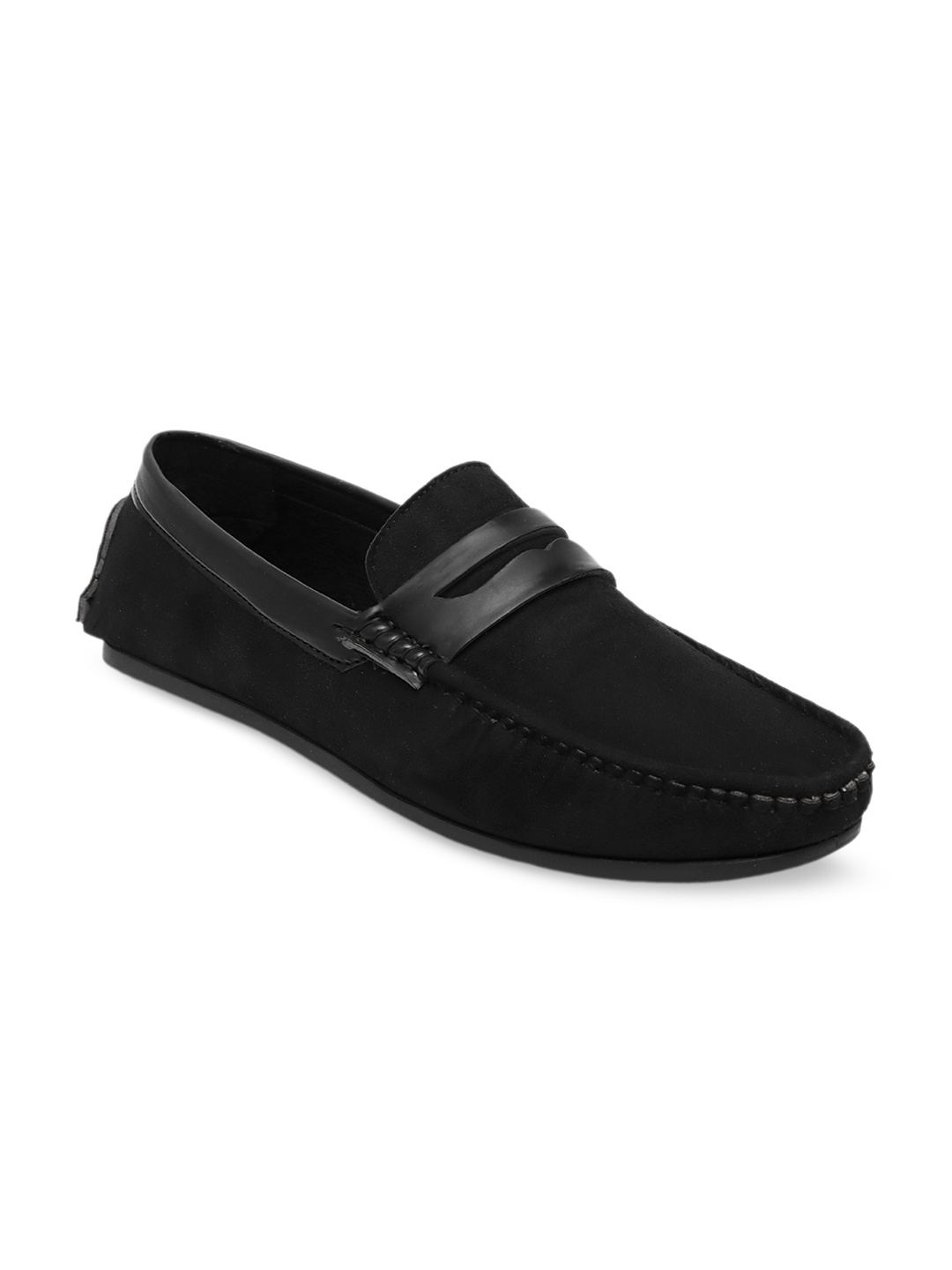 

Valin Fox Men Lightweight Comfort Insole Suede Penny Loafers, Black