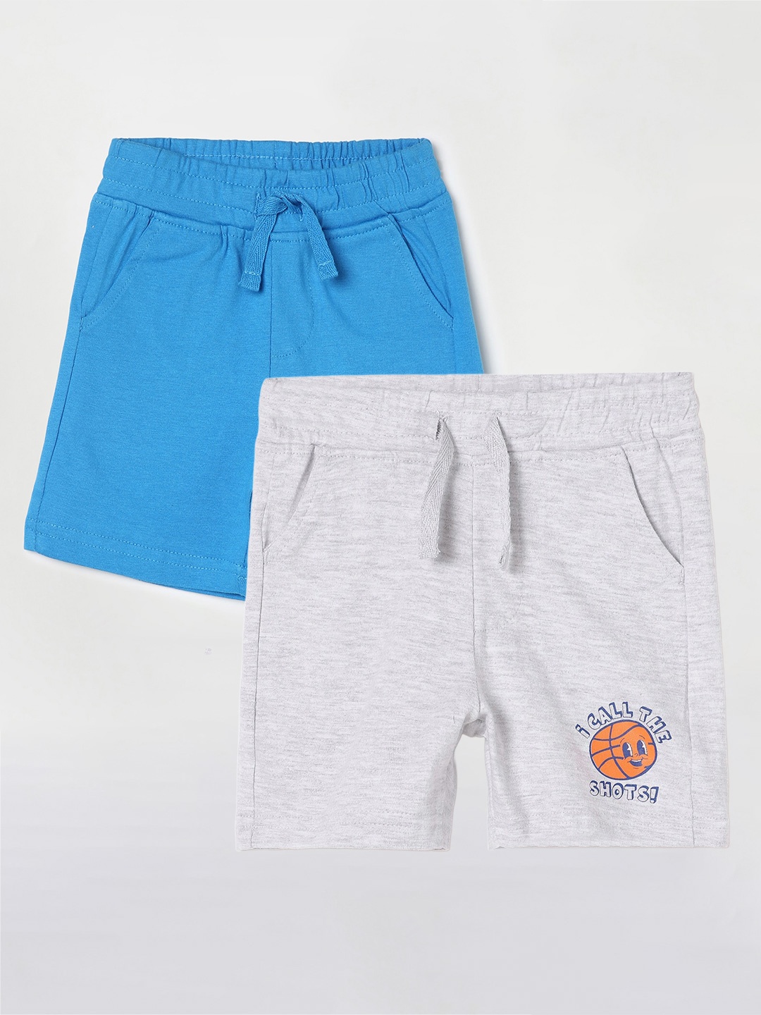 

Juniors by Lifestyle Boys Pack of 2 Cotton Shorts, Grey melange