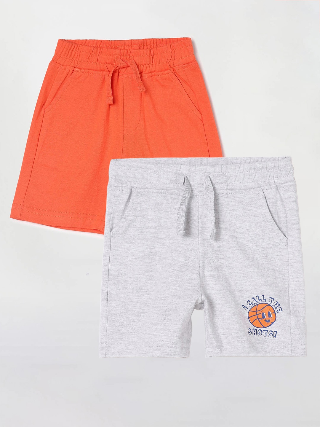 

Juniors by Lifestyle Boys Pack of 2 Cotton Shorts, Grey melange