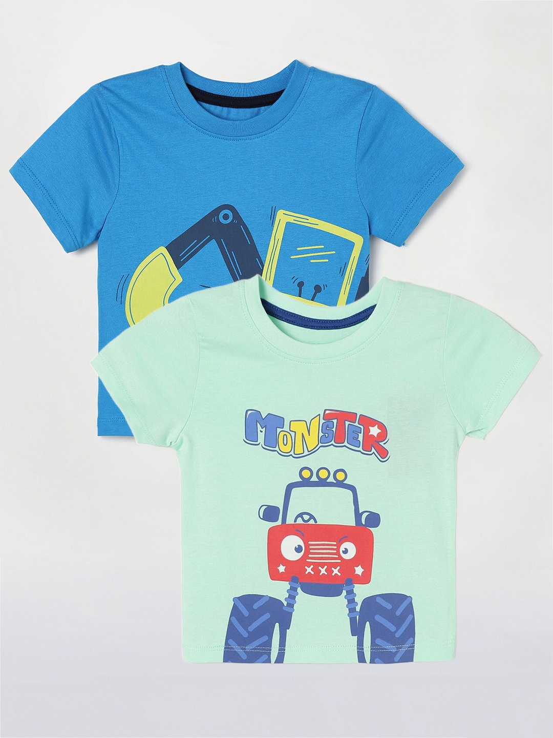 

Juniors by Lifestyle Boys Pack of 2 Printed Cotton T-Shirt, Green