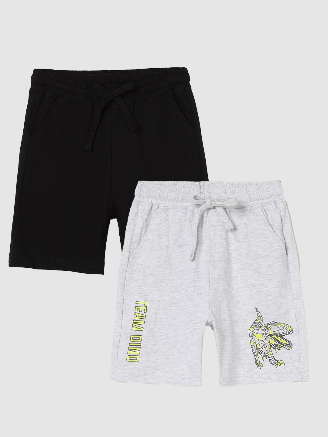 

Fame Forever by Lifestyle Boys Pack Of 2 Printed Cotton Regular Shorts, Black
