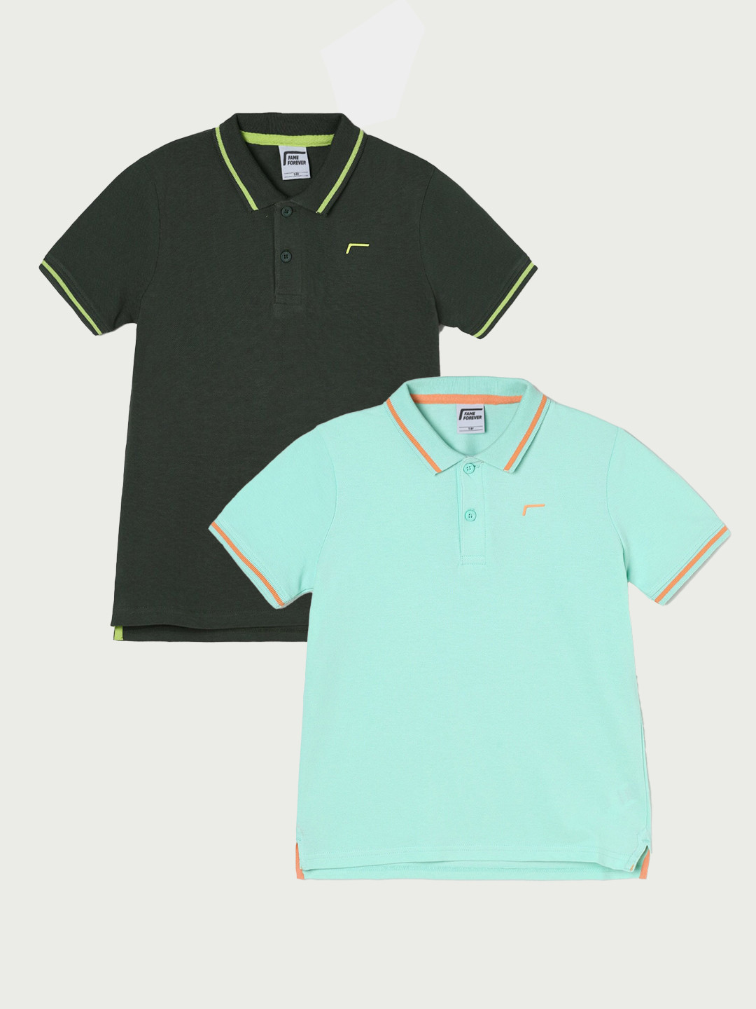 

Fame Forever by Lifestyle Boys Pack Of 2 Printed Cotton T-shirts, Sea green