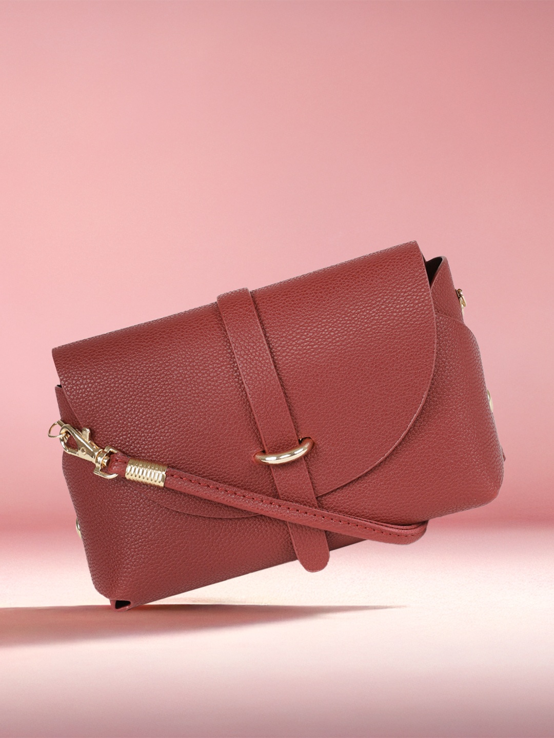 

DressBerry Maroon Solid Sling Bag