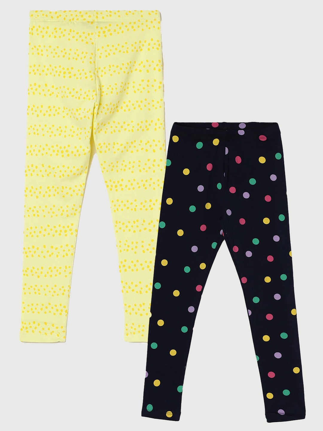 

Fame Forever by Lifestyle Girls Pack Of 2 Printed Leggings, Navy blue