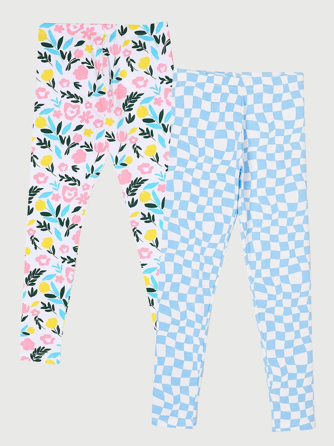 

Fame Forever by Lifestyle Girls Pack Of 2 Printed Leggings, White