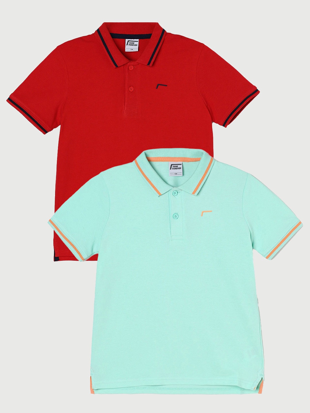 

Fame Forever by Lifestyle Boys Pack Of 2 Cotton T-Shirt, Sea green