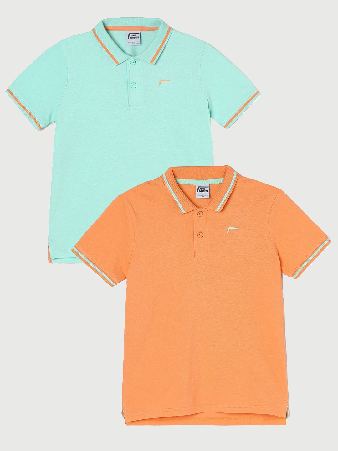 

Fame Forever by Lifestyle Boys Pack Of 2 Cotton T-Shirt, Orange