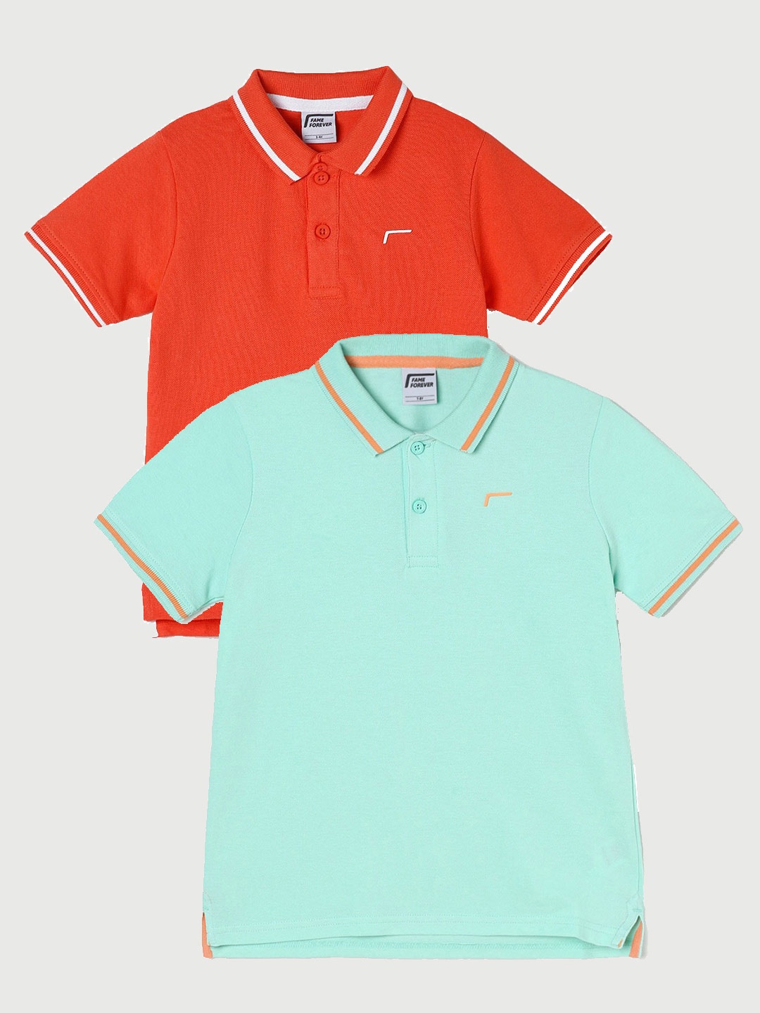 

Fame Forever by Lifestyle Boys Pack Of 2 Cotton T-Shirt, Orange