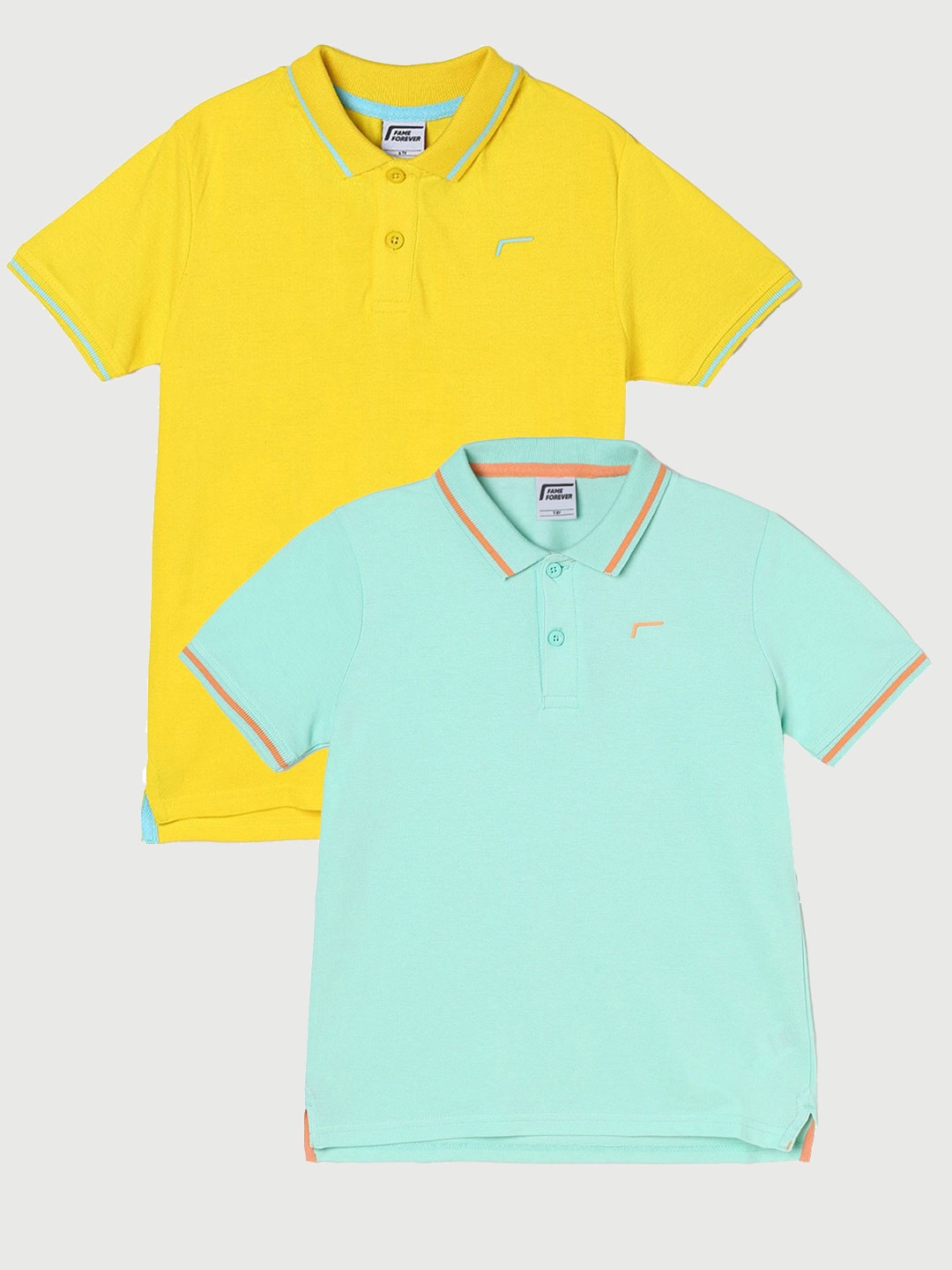 

Fame Forever by Lifestyle Boys Pack Of 2 Cotton T-Shirt, Yellow