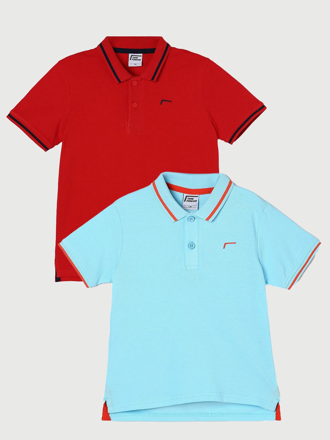 

Fame Forever by Lifestyle Boys Pack Of 2 Cotton T-Shirt, Red