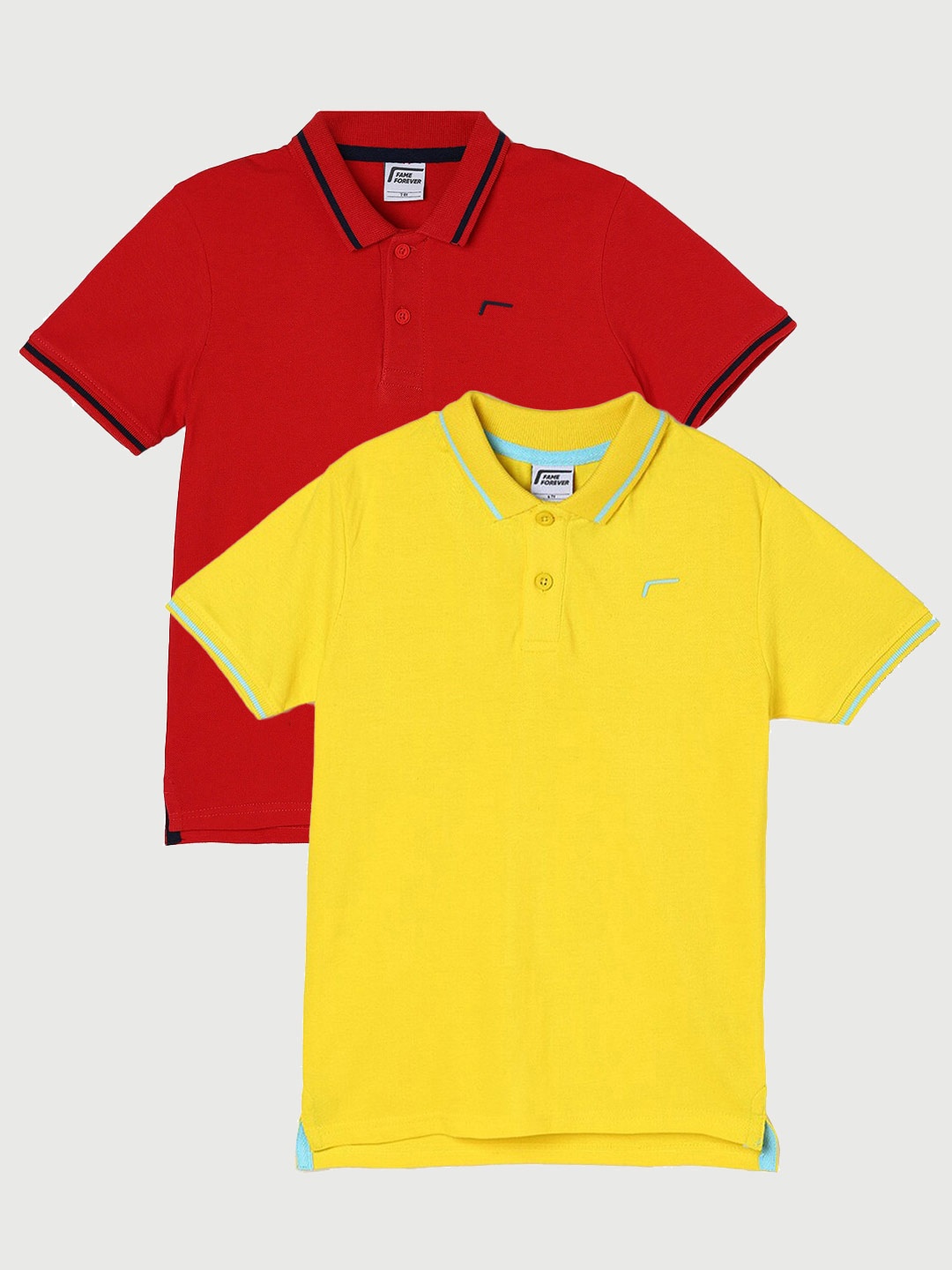 

Fame Forever by Lifestyle Boys Pack Of 2 Cotton T-Shirt, Yellow