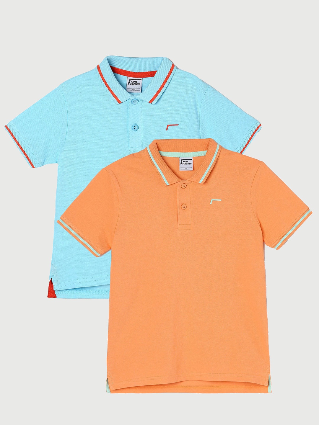 

Fame Forever by Lifestyle Boys Pack Of 2 Cotton T-Shirt, Orange