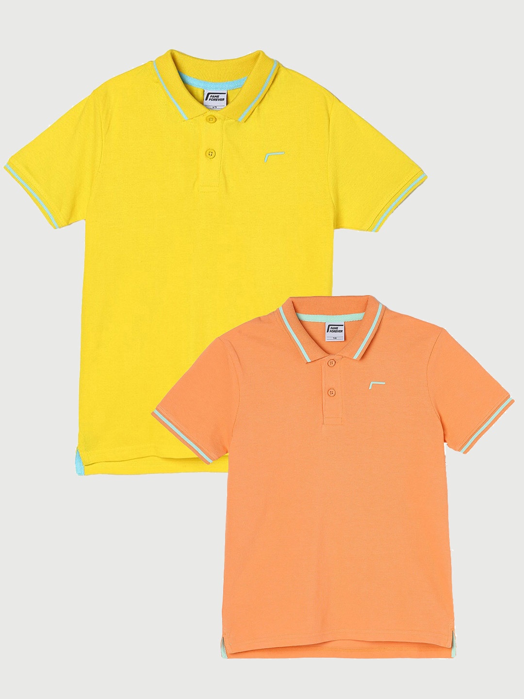 

Fame Forever by Lifestyle Boys Pack Of 2 Cotton T-Shirt, Orange