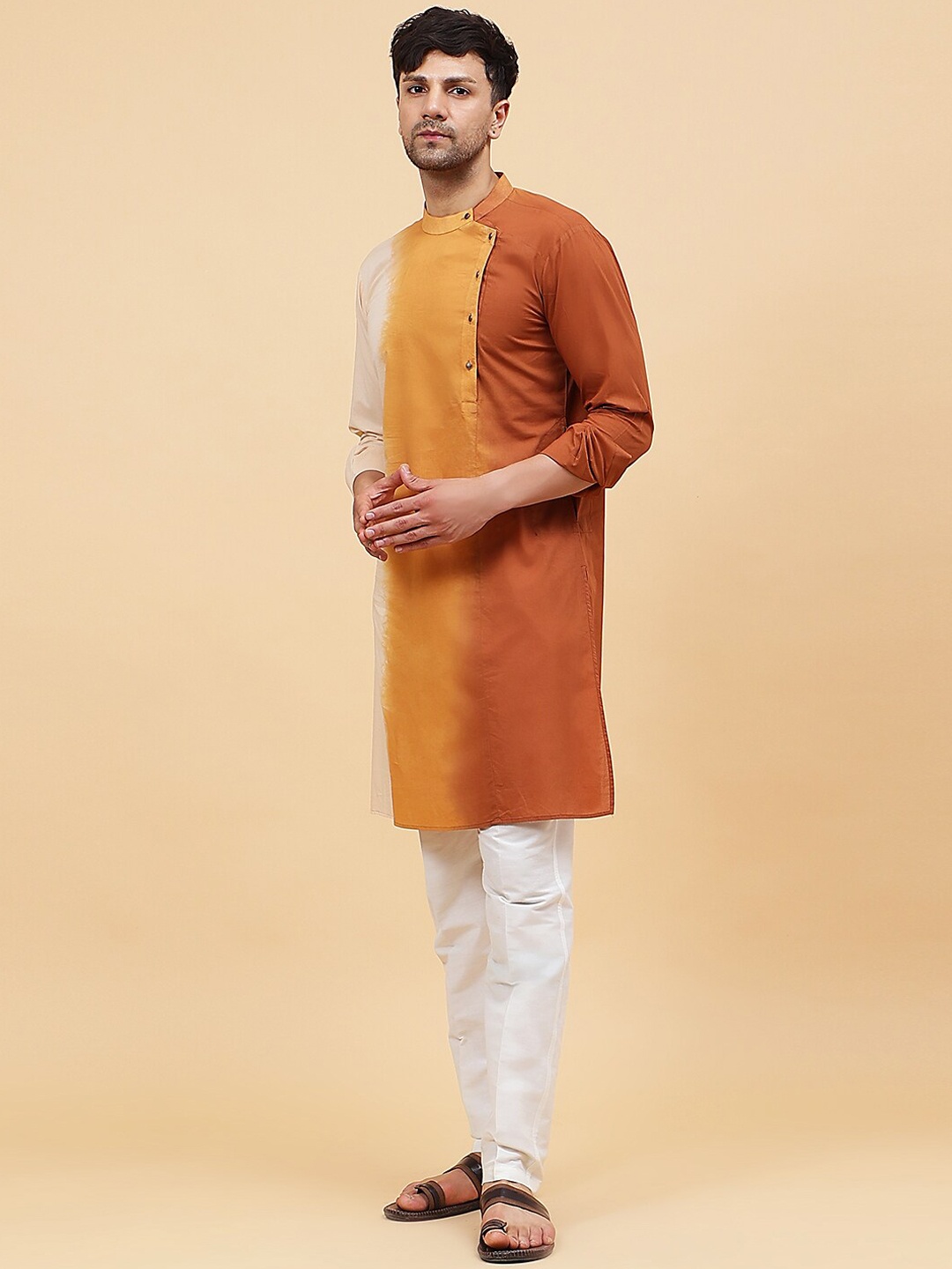 

See Designs Ombre Dyed Regular Pure Cotton Kurta With Pyjamas, White