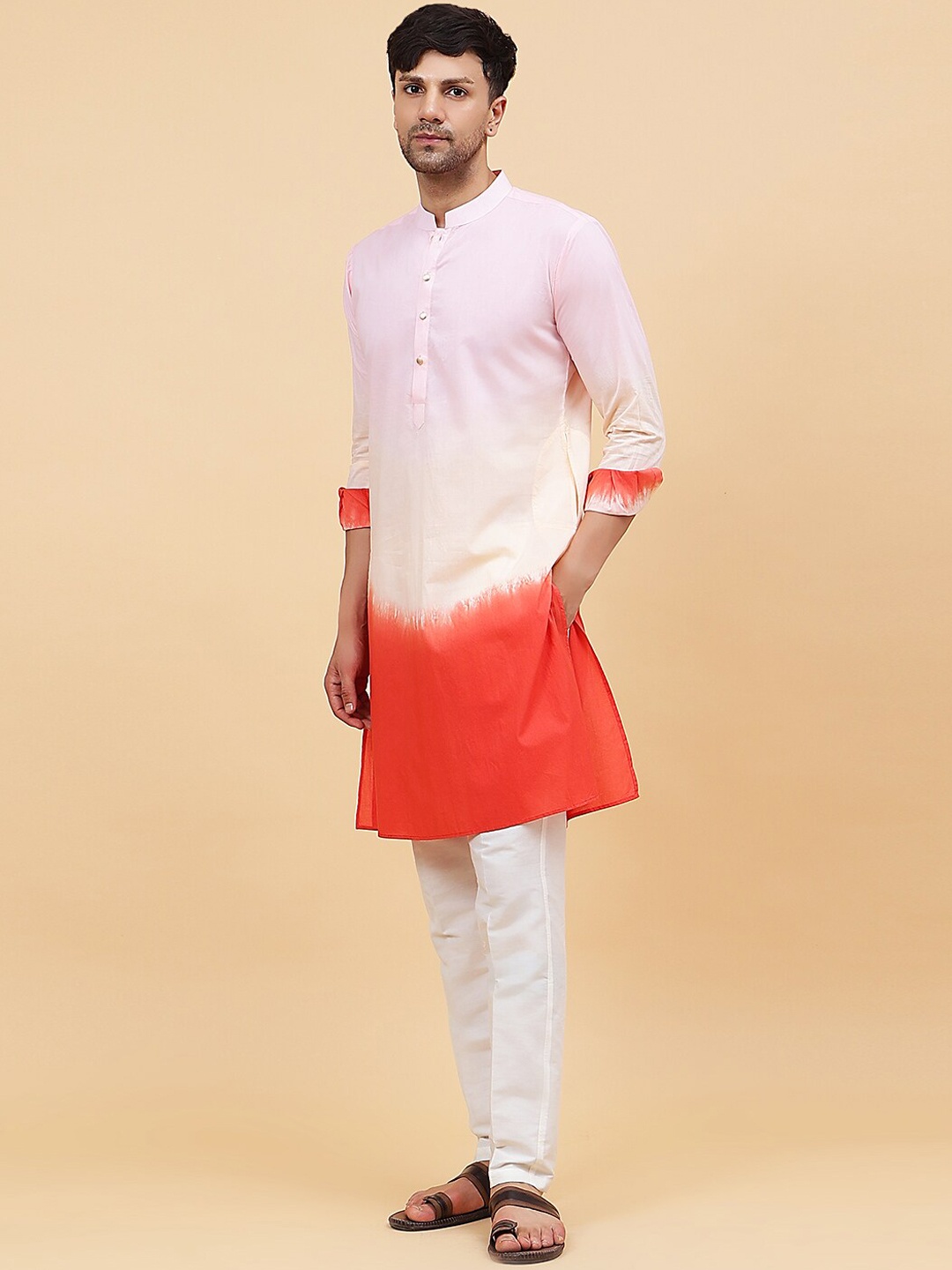 

See Designs Ombre Dyed Regular Pure Cotton Kurta With Pyjamas, Pink