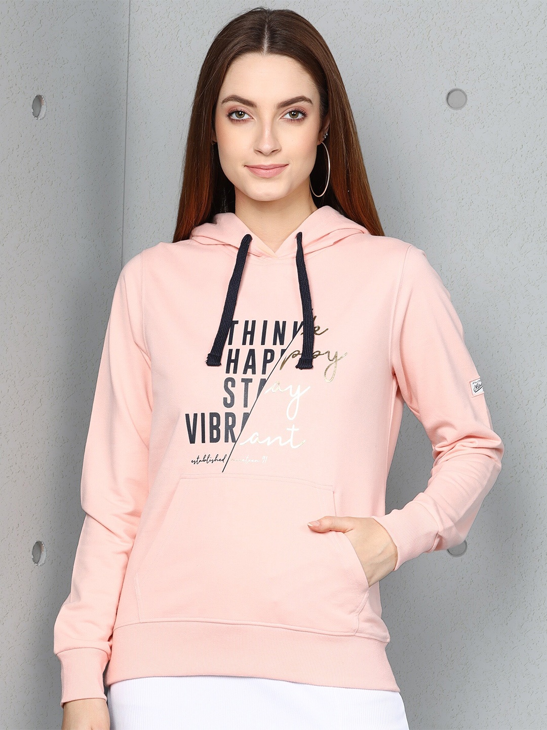 

Metronaut Printed Hooded Sweatshirt, Pink