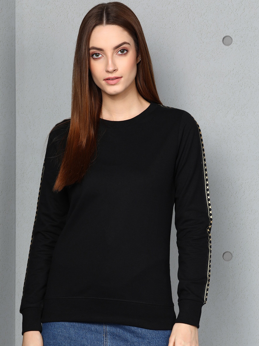 

Metronaut Round Neck Full Sleeves Sweatshirt, Black