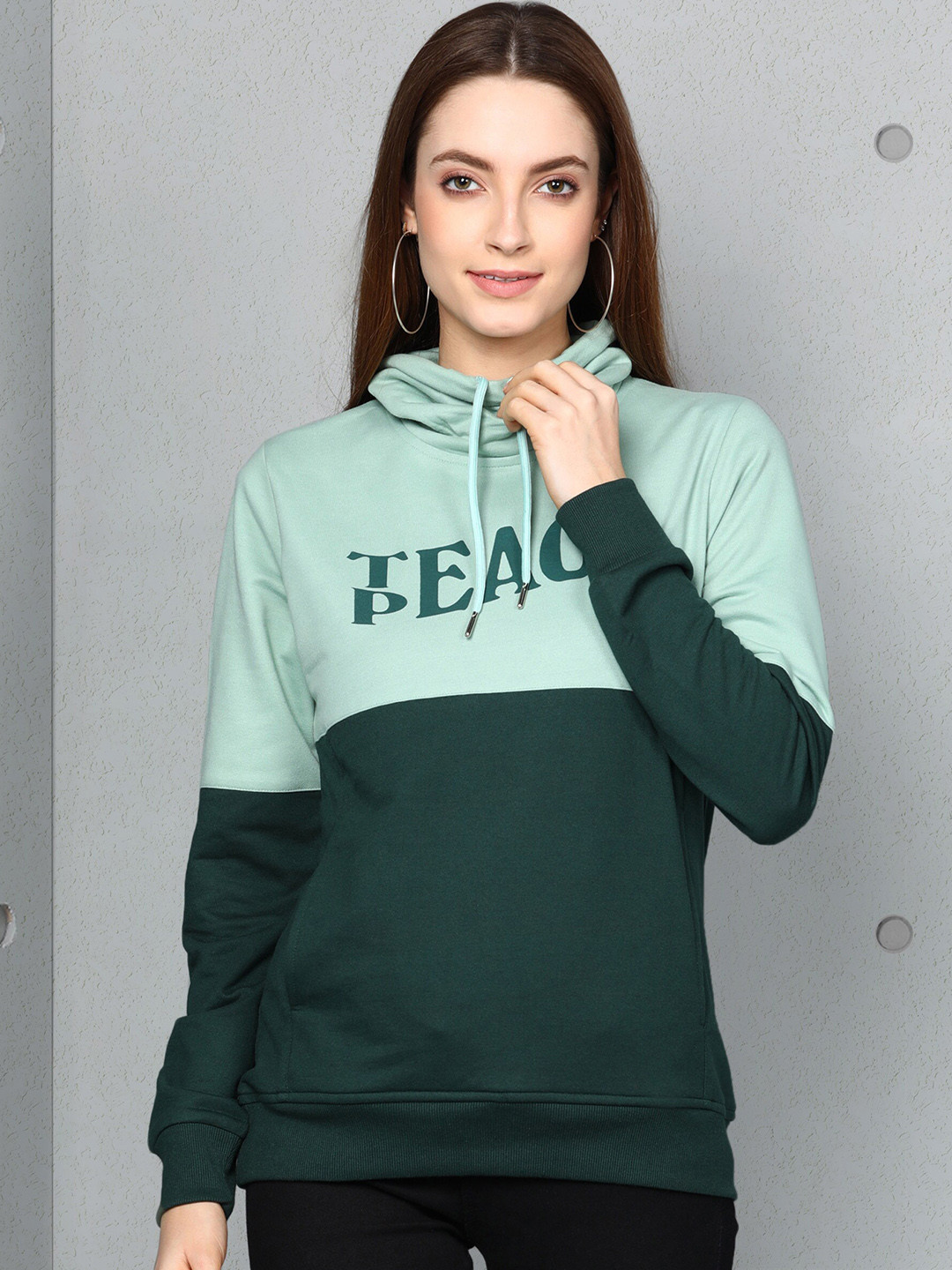 

Metronaut Colourblocked Hooded Sweatshirt, Green