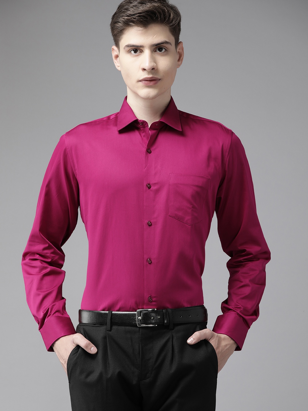 

Van Heusen Pure Cotton Opaque Formal Shirt, Maroon