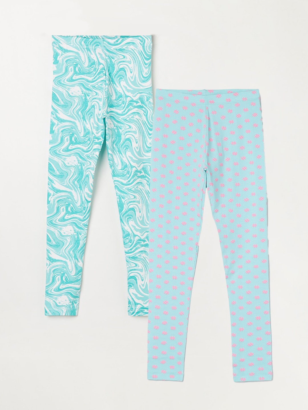 

Fame Forever by Lifestyle Girls Pack Of 2 Ankle-Length Leggings, Blue