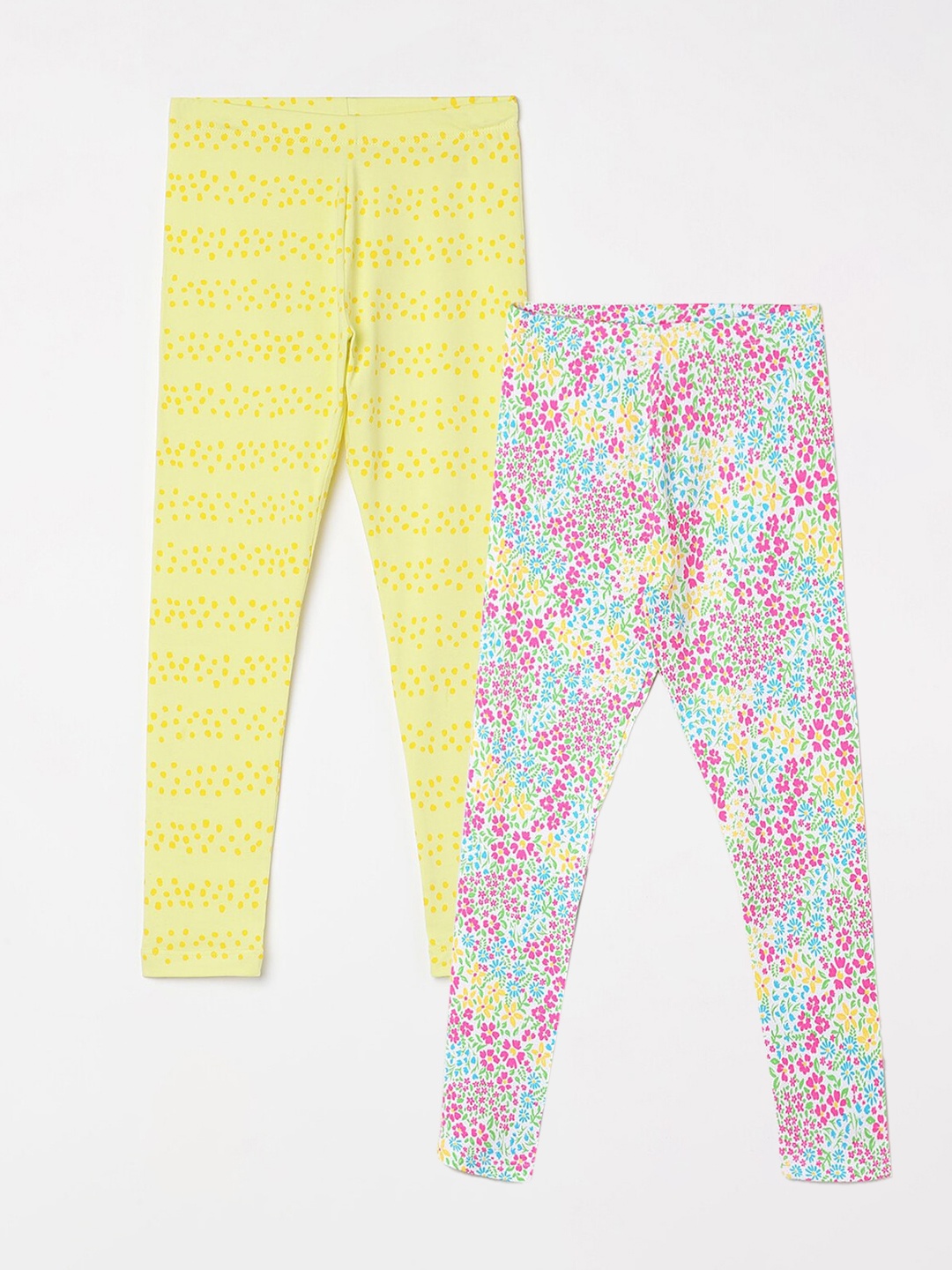

Fame Forever by Lifestyle Girls Pack Of 2 Ankle-Length Cotton Leggings, White