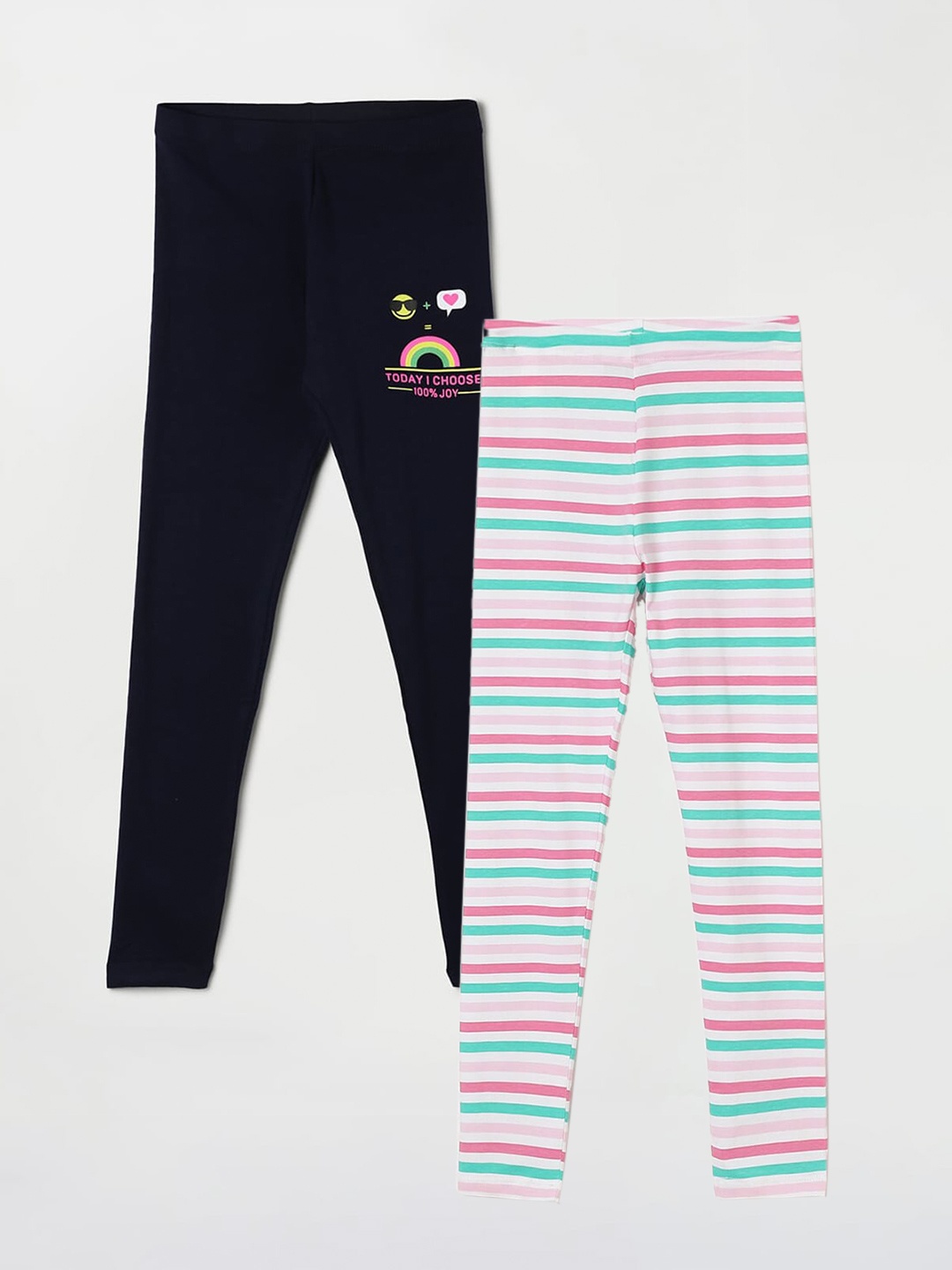 

Fame Forever by Lifestyle Girls Pack Of 2 Ankle-Length Leggings, White