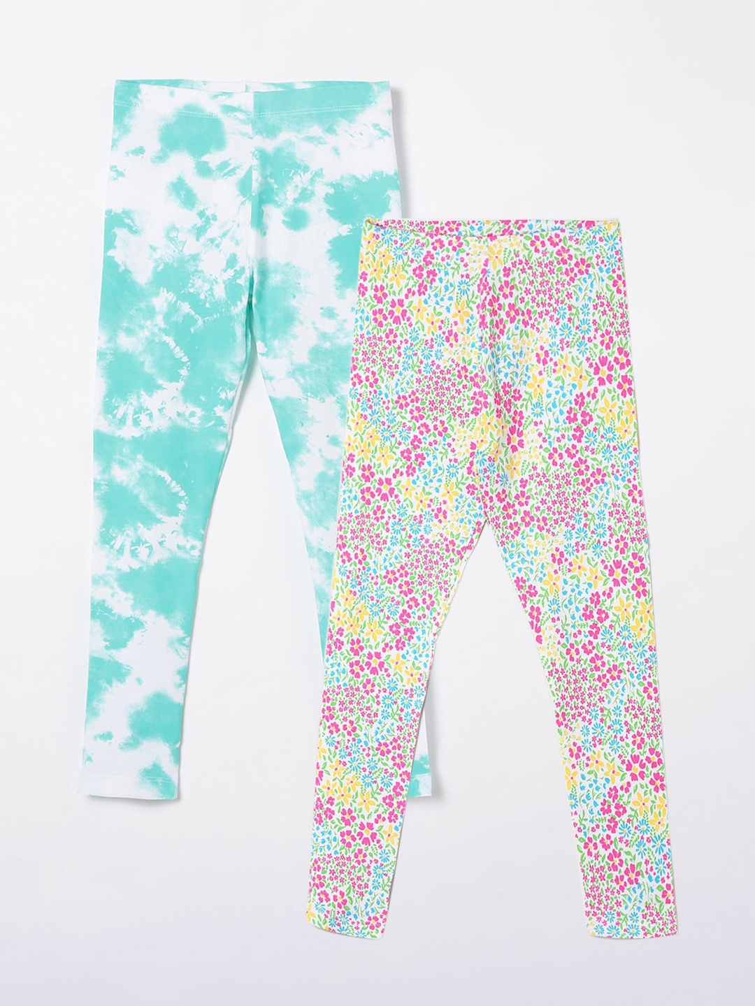 

Fame Forever by Lifestyle Girls Pack Of 2 Ankle-Length Cotton Leggings, White