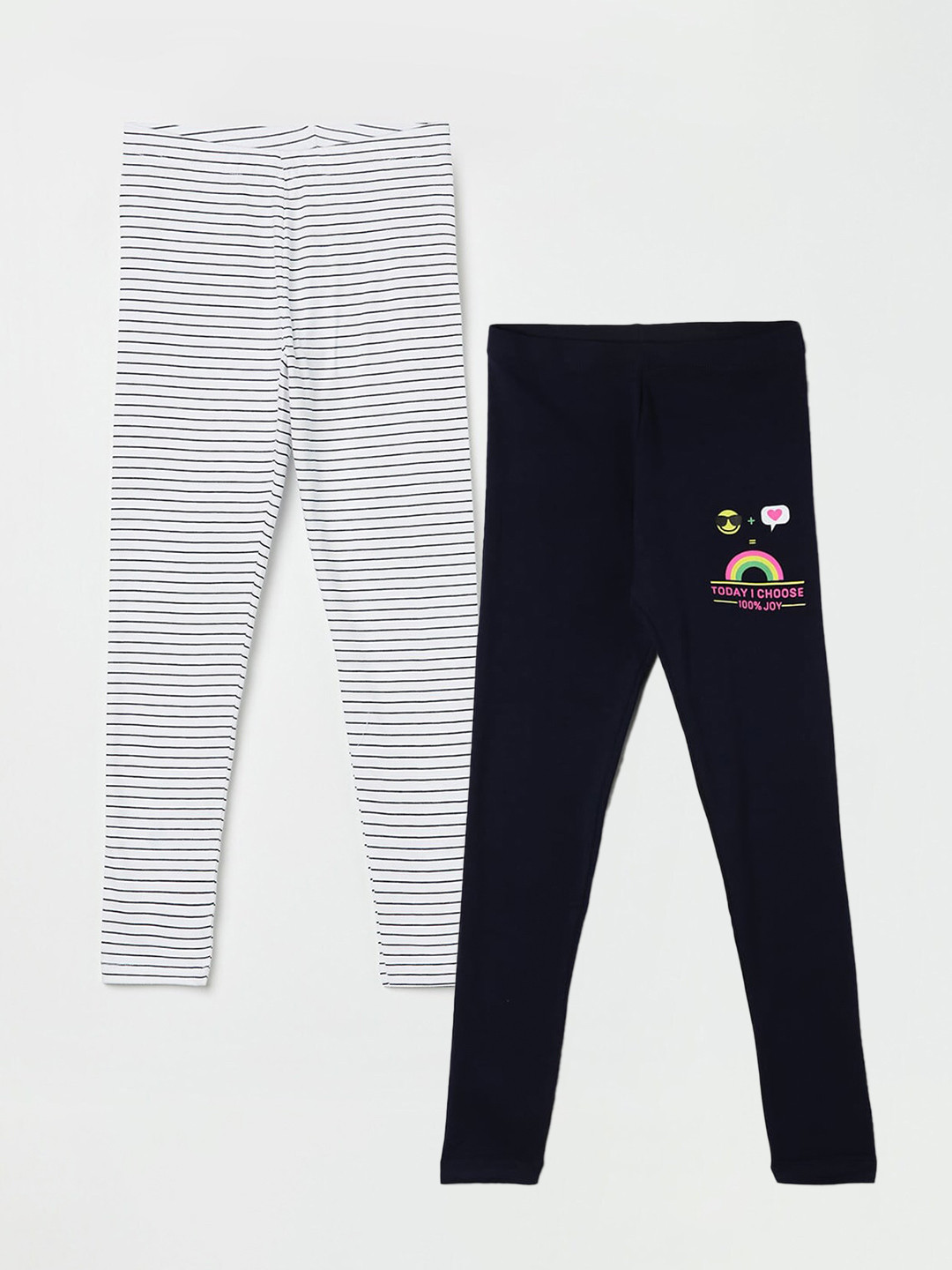

Fame Forever by Lifestyle Girls Pack Of Ankle-Length Leggings, Navy blue