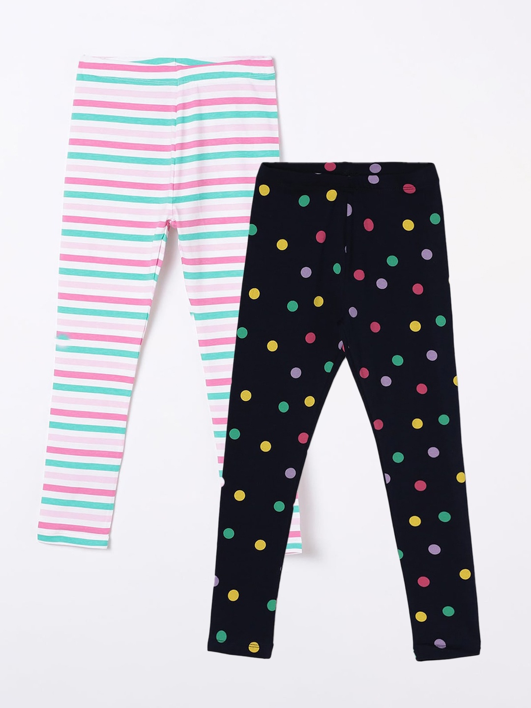 

Fame Forever by Lifestyle Girls Pack Of 2 Ankle-Length Leggings, Navy blue