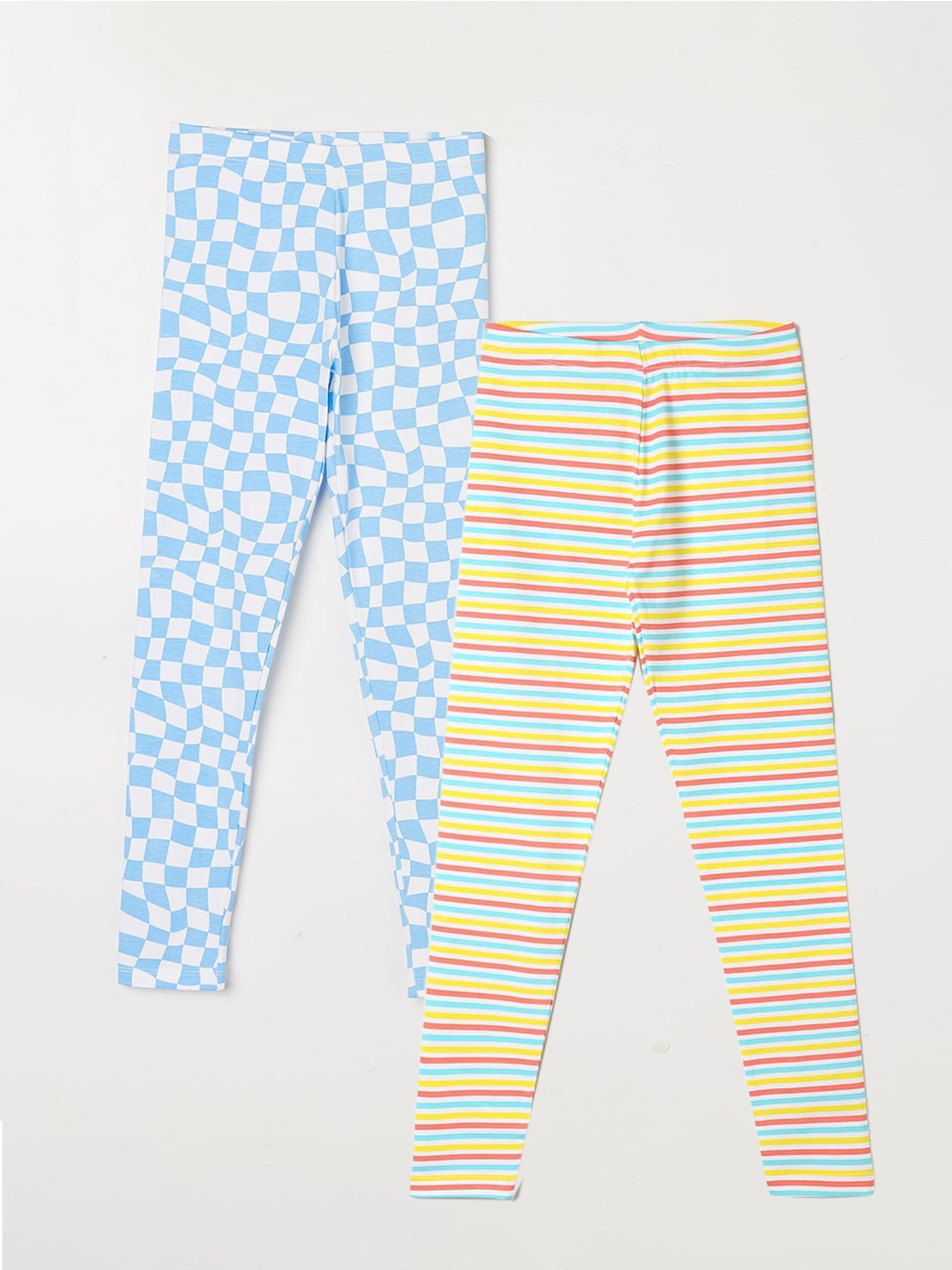 

Fame Forever by Lifestyle Girls Pack Of 2 Ankle-Length Cotton Leggings, White