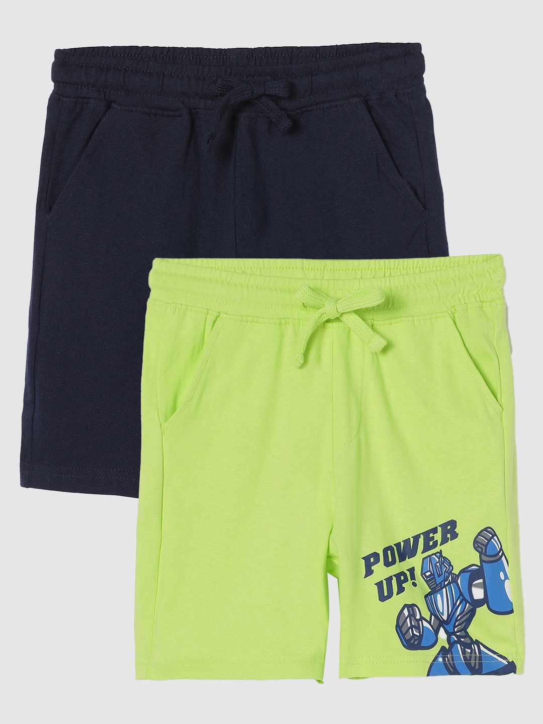 

Fame Forever by Lifestyle Boys Pack Of 2 Cotton Shorts, Navy blue