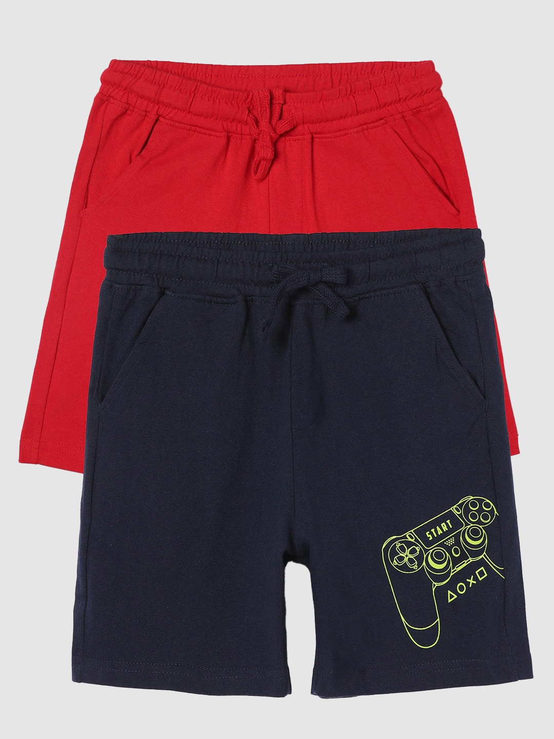 

Fame Forever by Lifestyle Boys Pack Of 2 Cotton Shorts, Navy blue
