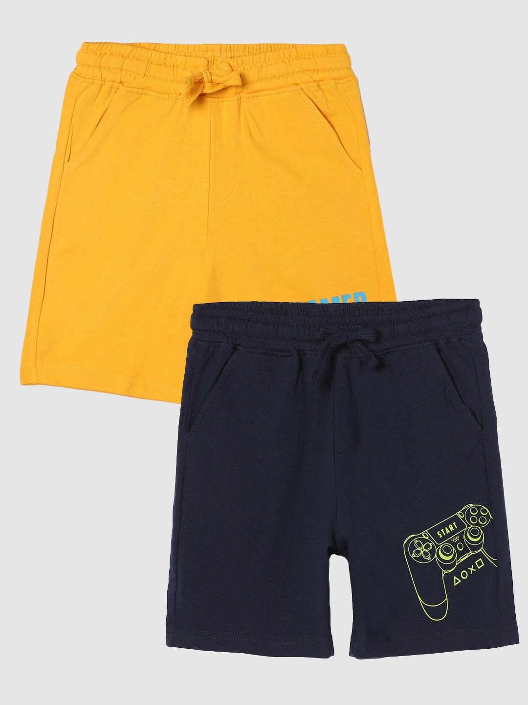 

Fame Forever by Lifestyle Boys Pack Of 2 Cotton Shorts, Navy blue