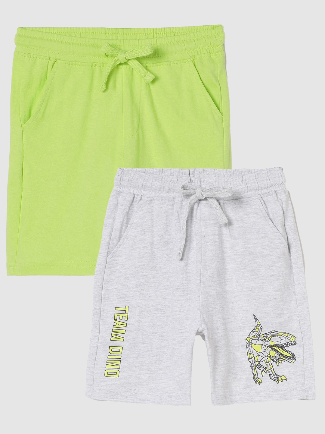 Fame Forever by Lifestyle Boys Pack Of 2 Cotton Shorts, Grey