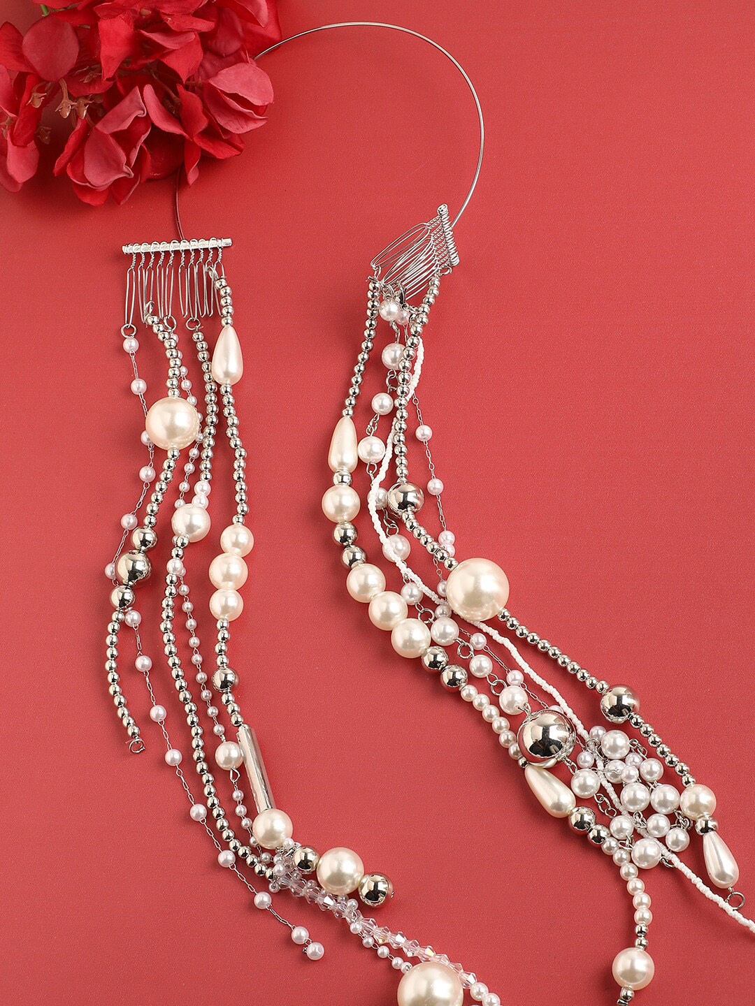 

SOHI Silver-Plated Pearl Head Jewellery
