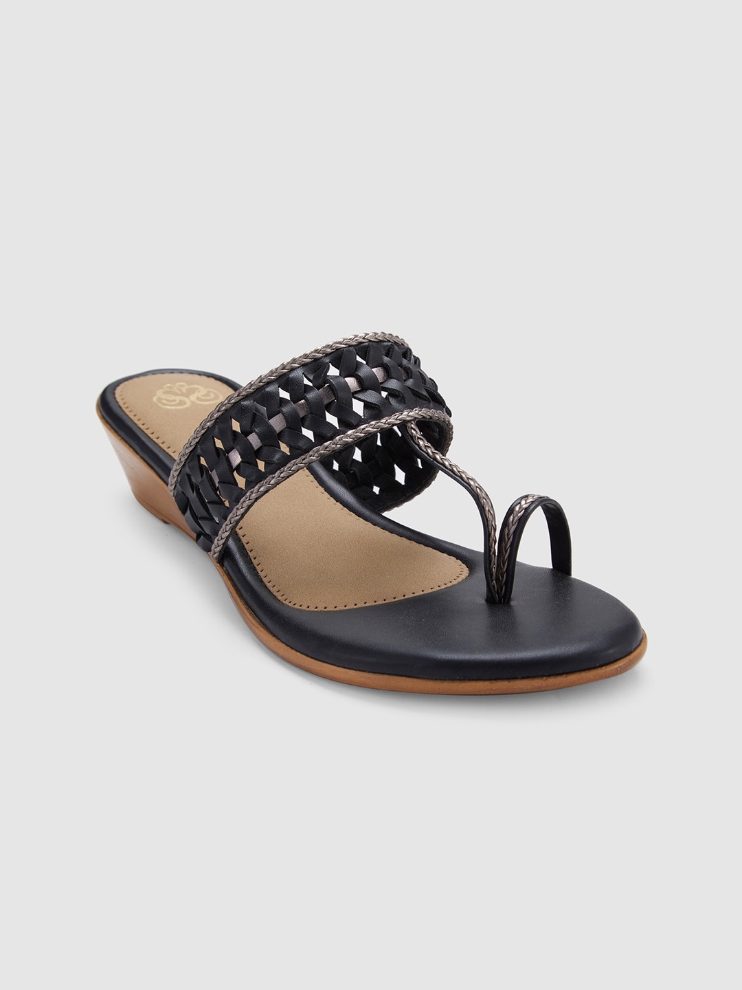 

Sole To Soul Textured One Toe Flats, Black