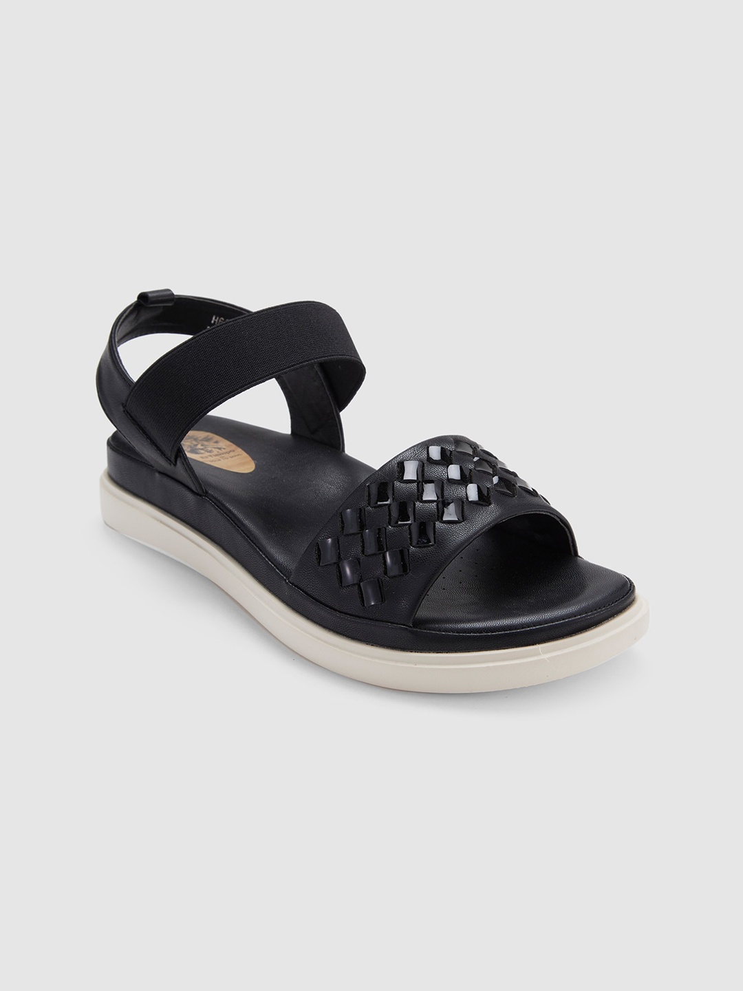 

Sole To Soul Embellished Flatform Heels With Backstrap, Black