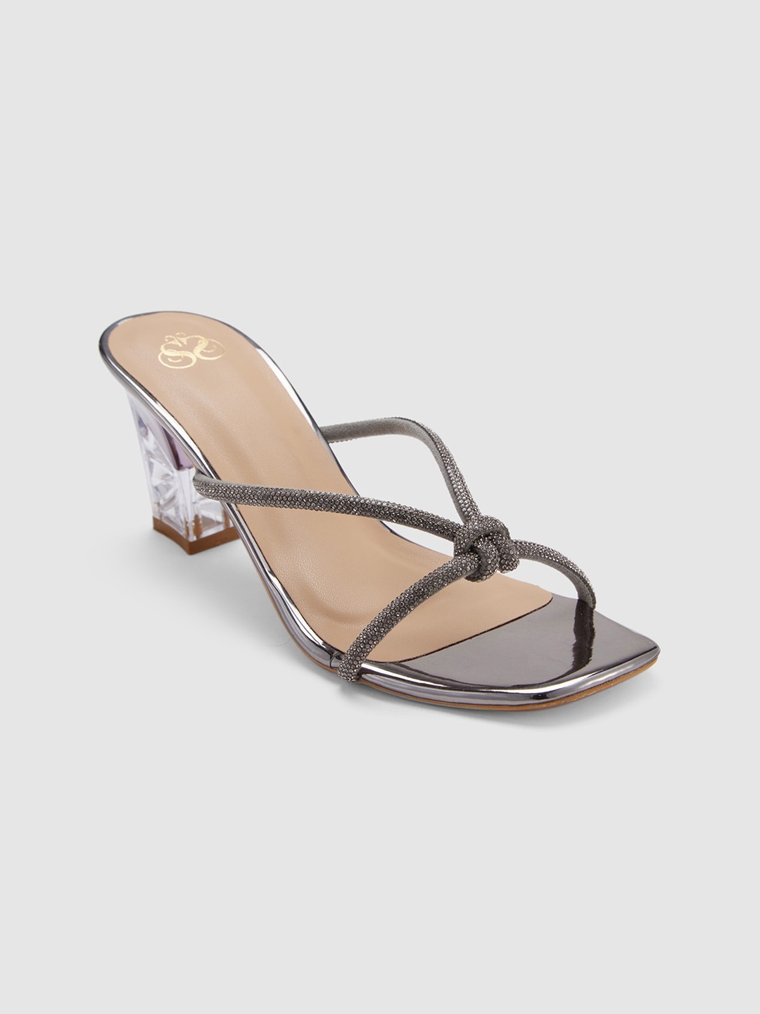 

Sole To Soul Textured Block Party Heels, Grey melange