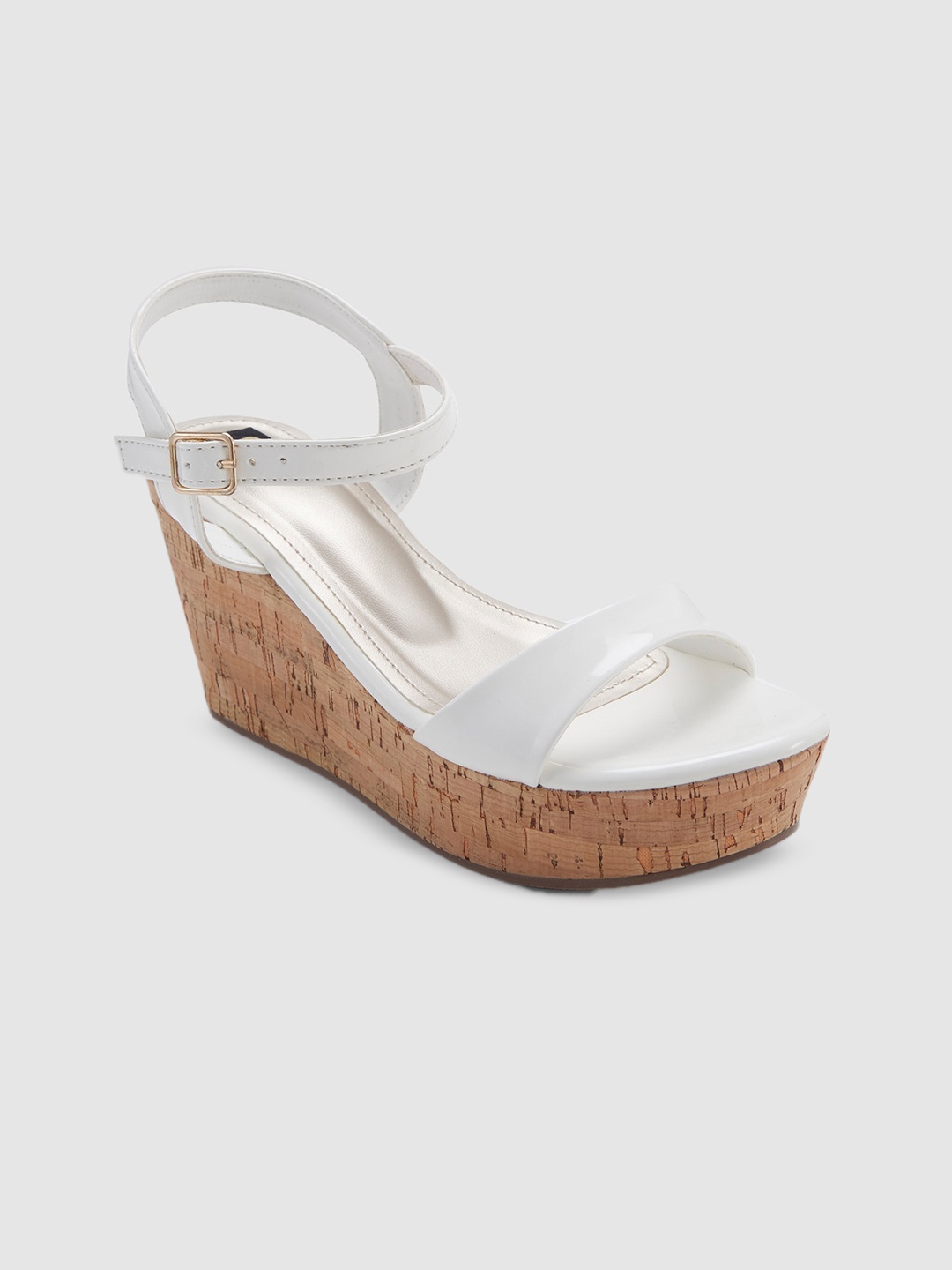 

Sole To Soul Wedge Heels With Buckles, White