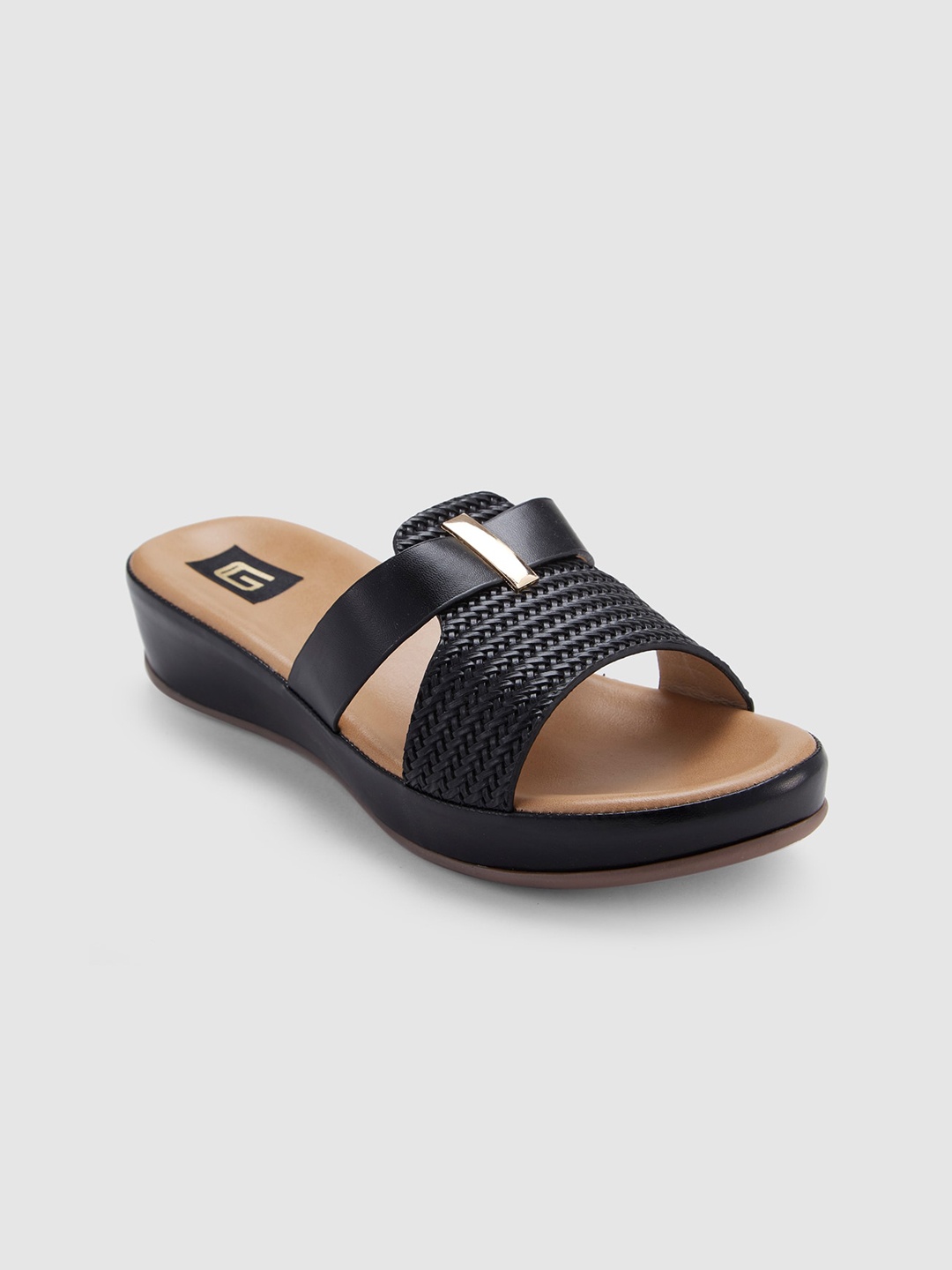 

Sole To Soul Open Toe Wedge Heels, Black