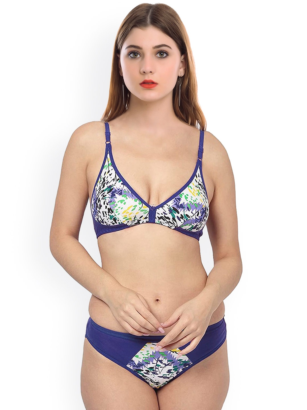 

AROUSY Printed Cotton Lingerie Set BY_Tiger Set_Blue_32