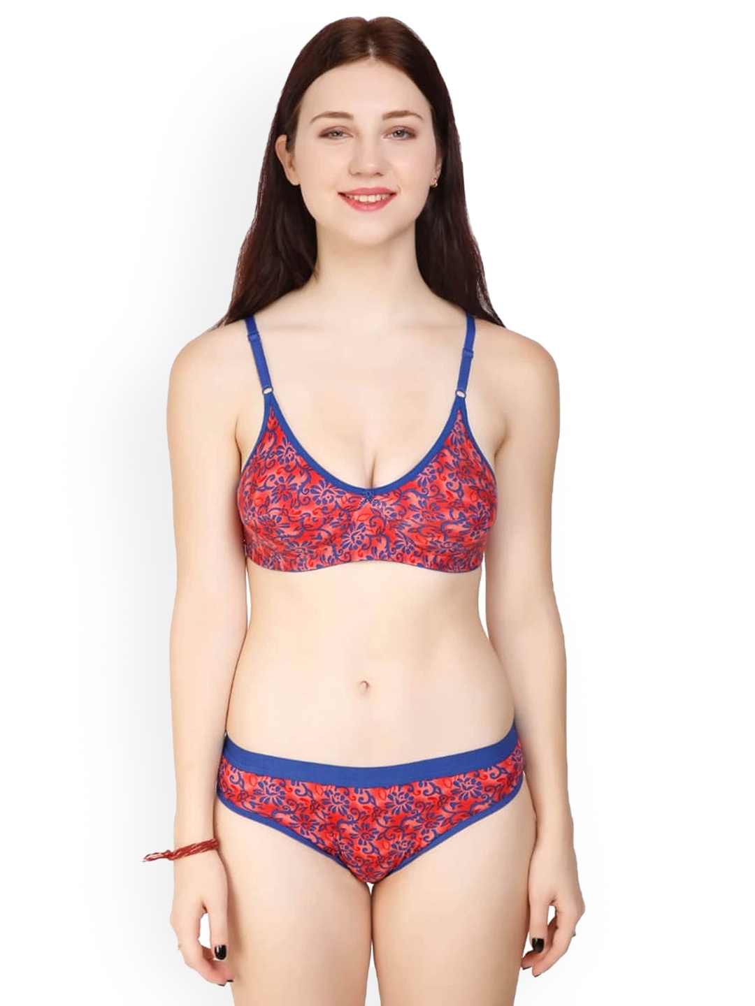 AROUSY Printed Cotton Lingerie Set BY_PF Set_Pink_36
